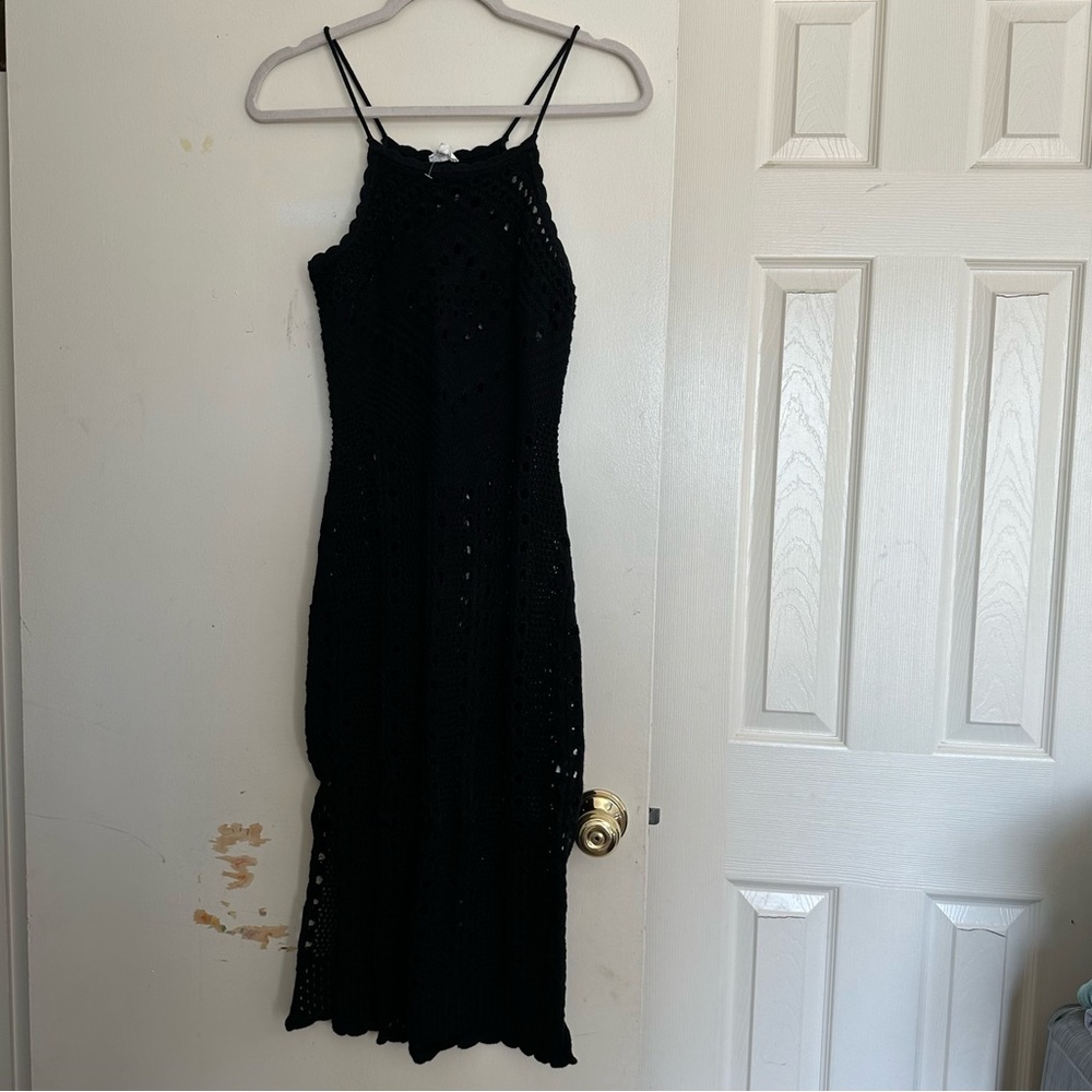 Crotchet Black Women's Dress